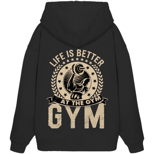 Fitness Life IS Better - Premium 350g/m² Oversize Hoodie