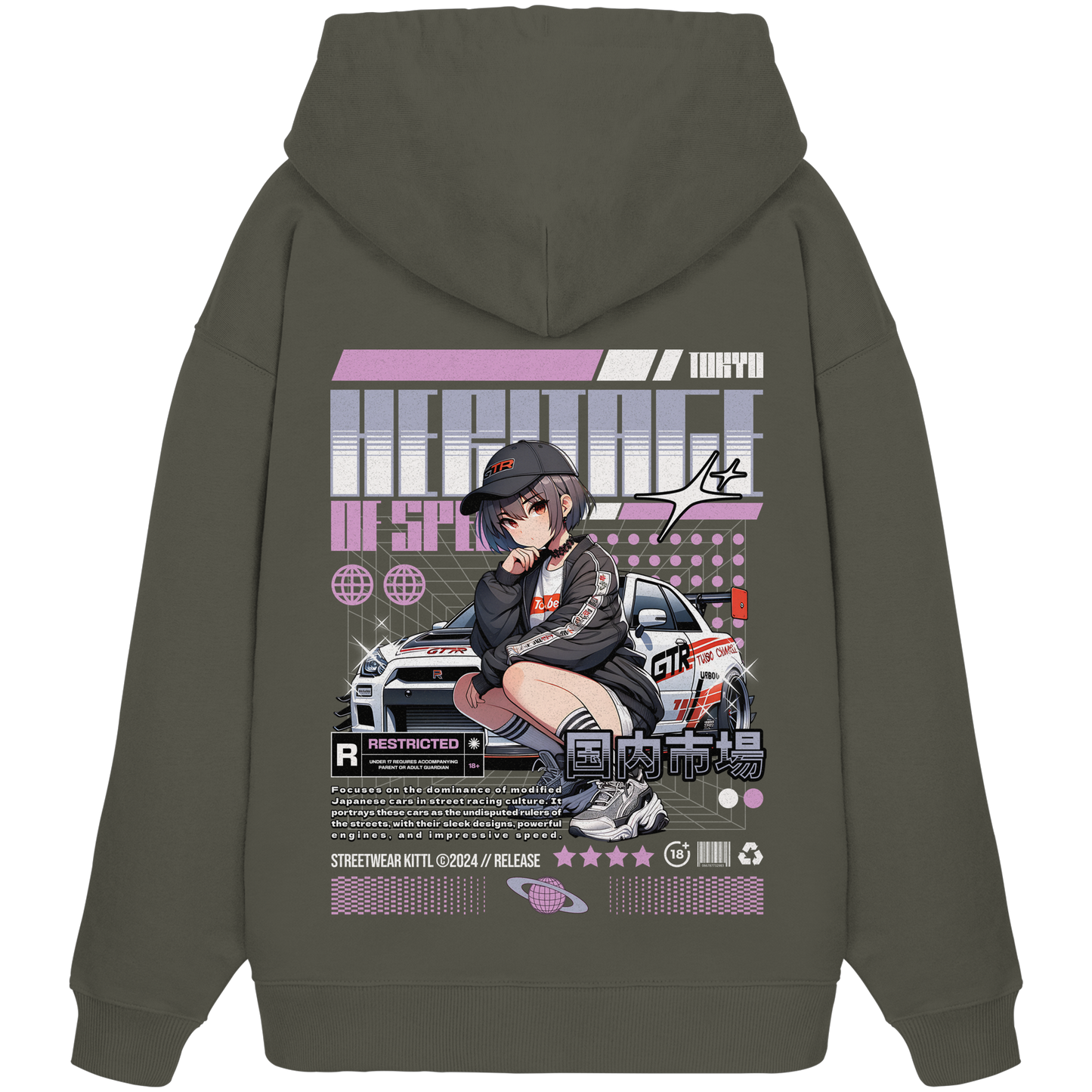 Car Style Japan Premium 350 g/m² - Oversize Hoodie