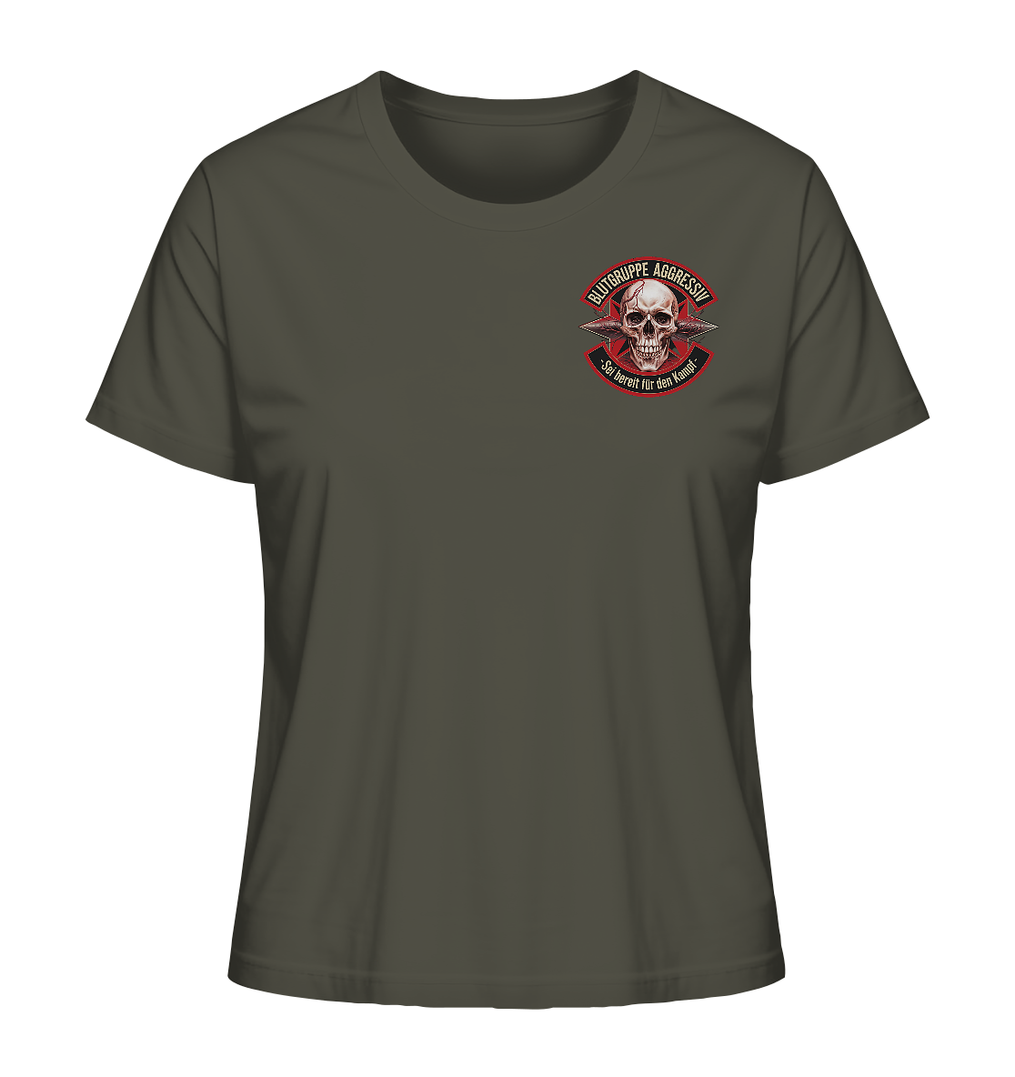 Blutgruppe Aggressiv - Ladies Organic Shirt