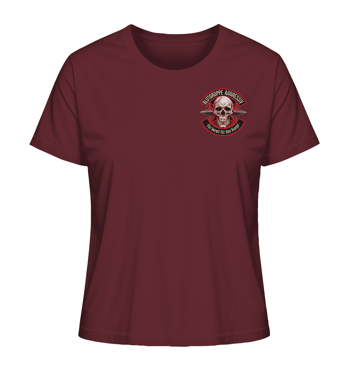 Blutgruppe Aggressiv - Ladies Organic Shirt