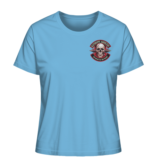 Blutgruppe Aggressiv - Ladies Organic Shirt