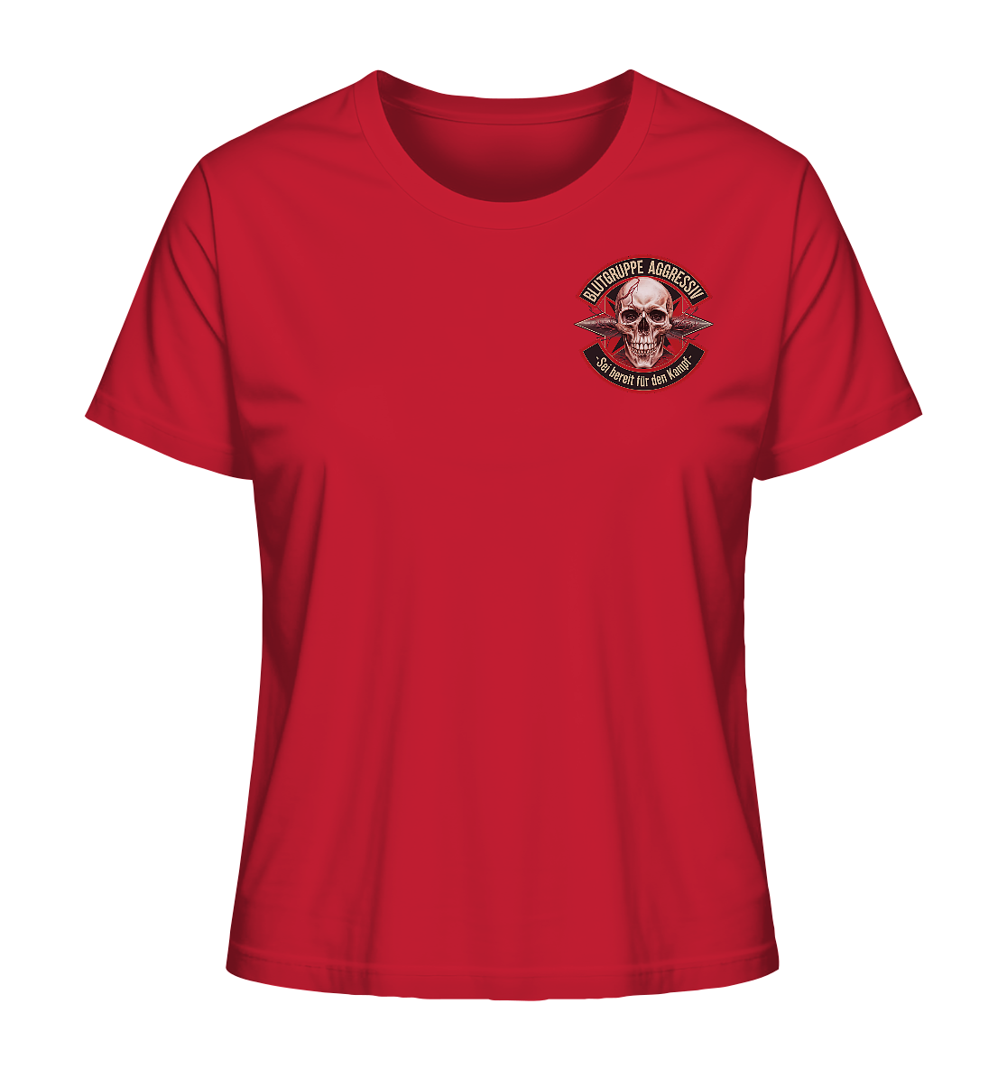 Blutgruppe Aggressiv - Ladies Organic Shirt