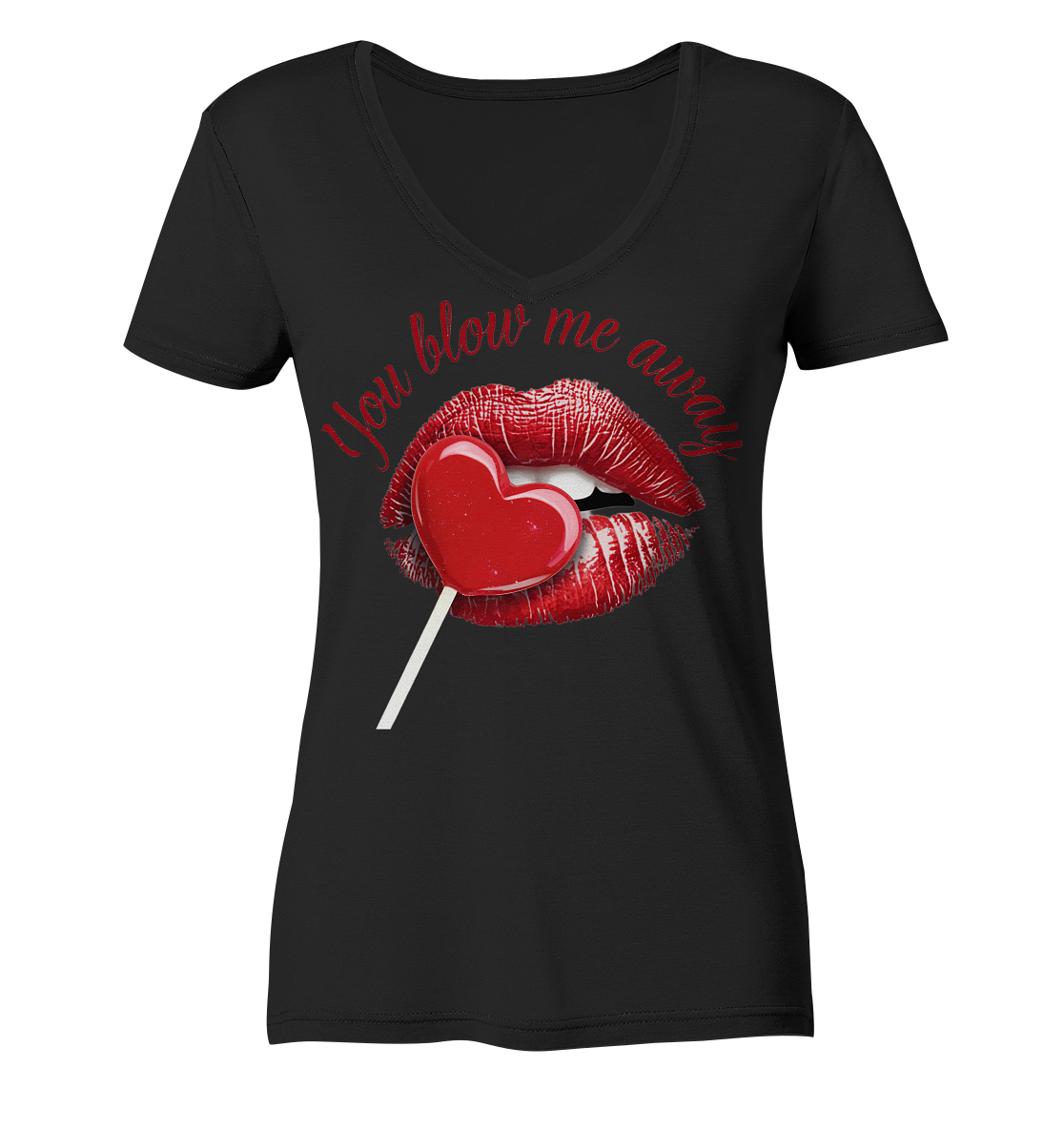 Blow me away - Ladies V-Neck Shirt