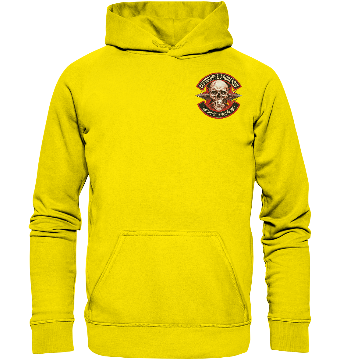 Blutgruppe Aggressiv Ready - Premium Hoodie
